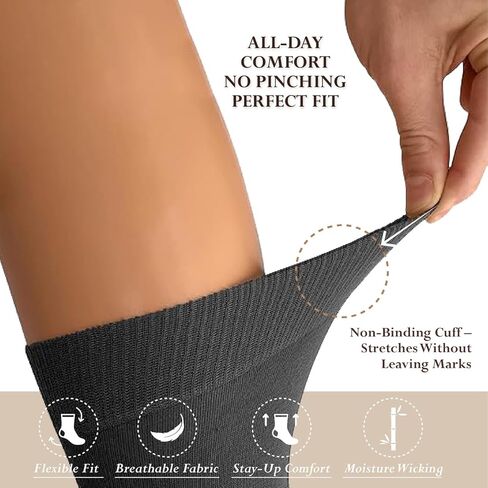 Mens Dress Socks for Men 9-12 - Charcoal Socks for Men - Perfect for Formal Wear, Office, and Special Occasions - 5-Pack in a Gift Box- Solid Charcoal in Saudi Arabia