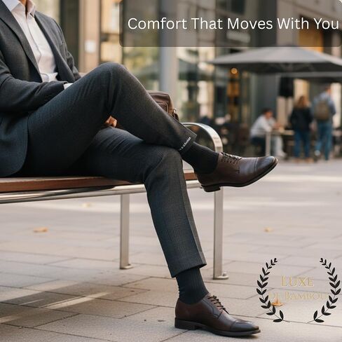 Mens Dress Socks for Men 9-12 - Charcoal Socks for Men - Perfect for Formal Wear, Office, and Special Occasions - 5-Pack in a Gift Box- Solid Charcoal in Saudi Arabia