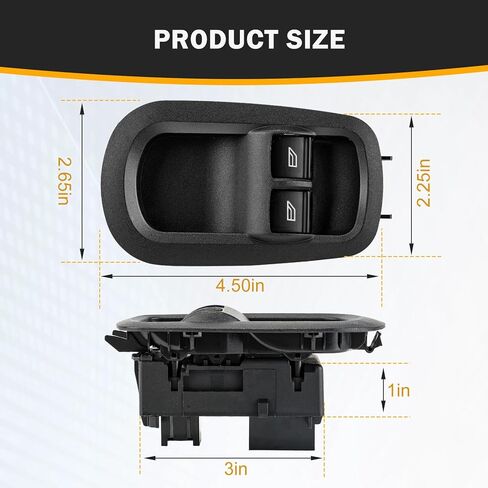 مفتاح نافذة الباب الرئيسي للسائق الأيسر الأمامي متوافق مع Ford Transit MK8 Custom 2014-2019/2015-2021 Transit-150 250 350 HD استبدال OE # 2029885 1791339 in Saudi Arabia