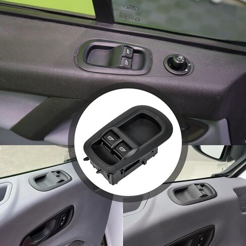 مفتاح نافذة الباب الرئيسي للسائق الأيسر الأمامي متوافق مع Ford Transit MK8 Custom 2014-2019/2015-2021 Transit-150 250 350 HD استبدال OE # 2029885 1791339 in Saudi Arabia