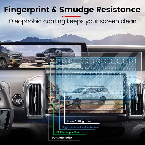 واقي شاشة GFJNFG لـ 2014-2021 GMC Sierra 1500/2014-2023 GMC Sierra 2500HD 3500HD واقي شاشة 8 بوصة 9H صلابة HD ملحقات زجاجية مقاومة للخدش in Saudi Arabia