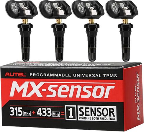 Autel TPMS Sensors 4 Pack MX-Sensors 315/433 mhz Dual Frequency Universal TPMS Sensor Replacement for 99% Vehicles, Programmable by Autel TPMS Tool (Metal Valve) in Saudi Arabia