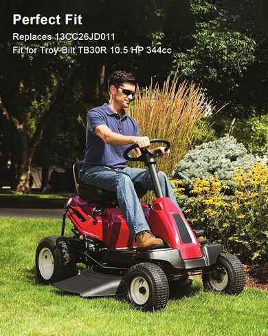 Aluminum Carburetor Carb Kit Fit for Troy-Bilt TB30R 10.5 HP 344cc Riding Lawn Mower Tractor Rear-Engine Replace 13CC26JD011, with Fuel Pipe and Gasket in Saudi Arabia