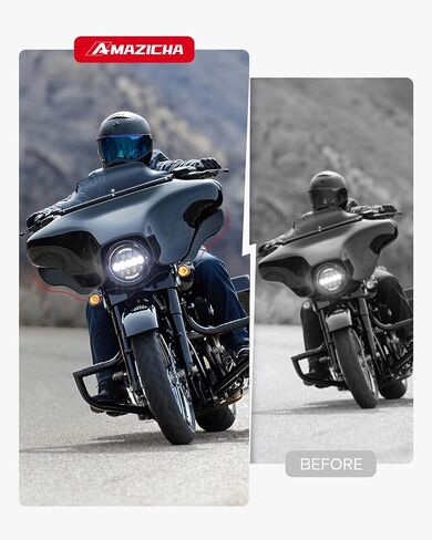 Amazicha Motorcycle Windshield, Fairing Air Deflectors Side Wings, Adjustable Wind Deflectors Compatible for Harley Electra Glide Street Glide Trike Glide 2008-2013, Black in Saudi Arabia