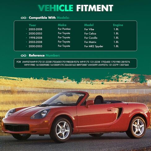SCITOO AW9376 Professional Engine Water Pump for Chevrolet Prizm for Pontiac Vibe for Toyota Celica Corolla Matrix MR2 Spyder 1.8L in Saudi Arabia