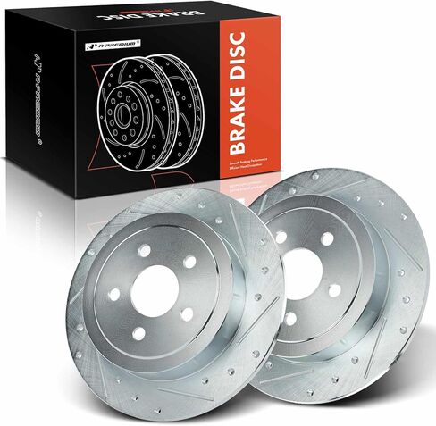 A-Premium 10.63 inch (270mm) Rear Solid Disc Brake Rotors Compatible with Select Dodge, Plymouth and Chrysler Models - Cirrus 95-00, PT Cruiser 01-10, Sebring 96-06, Stratus 95-06, Breeze 96-00 in Saudi Arabia