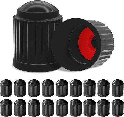 20PCS Tire Valve Stem Caps, Car Wheel Tire Valves Caps, Plastic Valve Stem Caps with O Rubber Seal, Airtight Seal Heavy Duty Dustproof Tire Valve Stem Covers for Car Truck Bike (Green, 25PCS) in Saudi Arabia