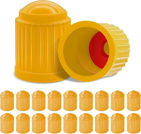20PCS Tire Valve Stem Caps, Car Wheel Tire Valves Caps, Plastic Valve Stem Caps with O Rubber Seal, Airtight Seal Heavy Duty Dustproof Tire Valve Stem Covers for Car Truck Bike (Green, 25PCS) in Saudi Arabia
