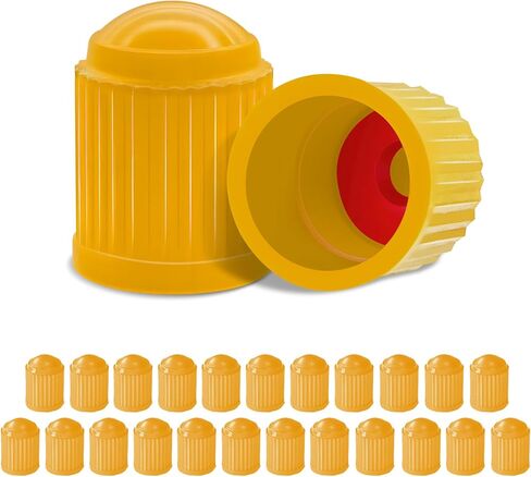 20PCS Tire Valve Stem Caps, Car Wheel Tire Valves Caps, Plastic Valve Stem Caps with O Rubber Seal, Airtight Seal Heavy Duty Dustproof Tire Valve Stem Covers for Car Truck Bike (Green, 25PCS) in Saudi Arabia