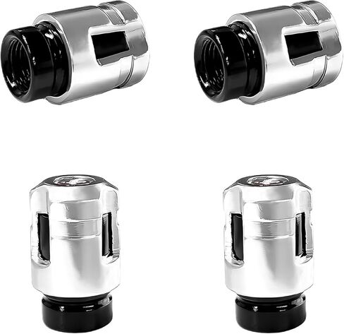 4 PCS Car Tire Valve Stem Caps, Unique Shape Corrosion-Resistant Aluminum Auto Wheel Valve Covers, Dustproof Leak-Proof Tire Air Caps for Trucks SUVs Motorcycles Bicycles (Red) in Saudi Arabia