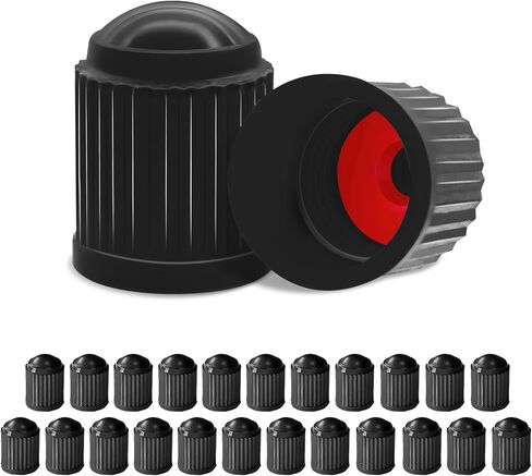 20PCS Tire Valve Stem Caps, Car Wheel Tire Valves Caps, Plastic Valve Stem Caps with O Rubber Seal, Airtight Seal Heavy Duty Dustproof Tire Valve Stem Covers for Car Truck Bike (Green, 25PCS) in Saudi Arabia