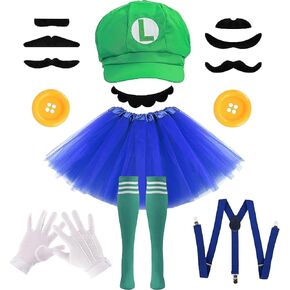 7 قطع من إكسسوارات أزياء الهالوين المضحكة للبالغين والنساء، زي سباك، مجموعة حفلات توتو التنكرية in Kuwait