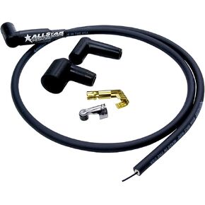 Allstar Performance Coil Wire, Spiral Core, 8 mm, Unsleeved, 36 in Long, Connectors/Ends/Stripping and Crimping Tool Included, Black, Cut to Fit, Kit in Kuwait