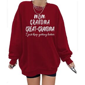 Mama Sweatshirt for Women Oversized Crewneck Mom Sweatshirts Casual Mama Shirt Long Sleeve Graphic Pullover in Kuwait