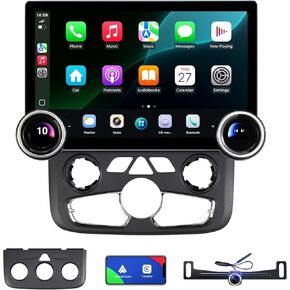 لدودج رام 1500 2500 3500 2013-2018 ستيريو ترقية شاشة تعمل باللمس راديو 9 بوصة وحدة رأس السيارة سلكية لاسلكية CarPlay Android Auto GPS Navigation Type-C شاحن سريع استبدال DSP (4 + 64 جيجابايت) in Kuwait