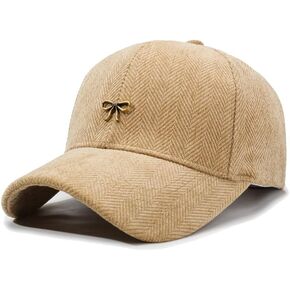 Molodo Corduroy Baseball Cap for Women Chic Bow Tie Headwear Trucker Hats Outdoor in Kuwait