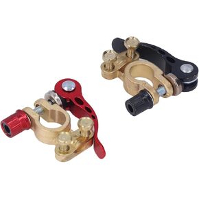 Battery Terminal Connectors 2PCS 4 Way Quick Release Disconnect Heavy Duty Brass Positive Negative for Automotive Marine RV Boat in Kuwait