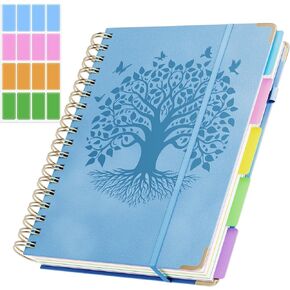 دفتر ملاحظات حلزوني بغلاف مقوى، مجلة A5 مع علامات تبويب فواصل قابلة للإزالة، 5 دفاتر ملاحظات مسطرة بالكلية، 320 صفحة دفاتر ملاحظات جلدية مقاس 6 × 8 بوصة لدراسة مدرسة العمل، مجلة مبطنة للنساء، أخضر داكن in Kuwait