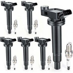 Set of 8 Round Ignition Coil Pack UF414 Compatible with Chevy Silverado Tahoe Trailblazer Avalanche Express Impala Cadillac Escalade GMC Sierra Yukon Envoy V8 4.8 5.3 6.0 in Kuwait
