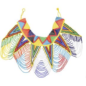 idealway African Handmade Zulu Beaded Choker Necklace for Women Statement Beaded Collar Necklace for Women in Saudi Arabia
