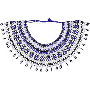 idealway African Handmade Zulu Beaded Choker Necklace for Women Statement Beaded Collar Necklace for Women in Saudi Arabia