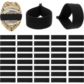 40PCS Mourning Bands for Badges, Stripe Badge Shroud Stretchable Badge Mourning Band,for Use by Police, Security Personnel Firefighters and Emergency Responders, Respectful Memorial,Black in Kuwait