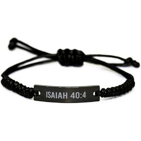 Isaiah 40 4 Bracelet Isaiah 40:4 Gift Bible Verse Scripture Stainless Steel Bracelet in Saudi Arabia