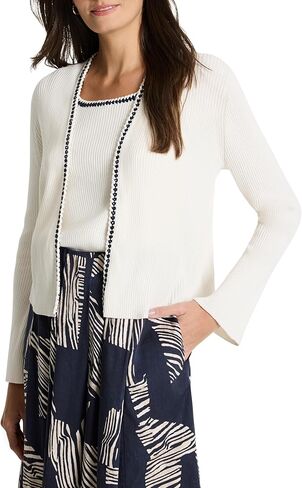NIC+ZOE Women's Trimmed Rib Cardigan in Saudi Arabia
