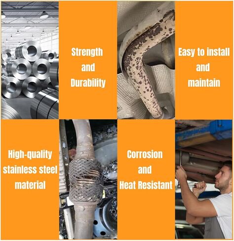 مجموعة أنابيب العادم الأمامية المرنة، مناسبة مباشرة لـ 2010-2013 Kia Forte/Kia Forte Koup 2.0/2.4L، هيكل من الفولاذ المقاوم للصدأ 409، (مع مسامير / جوانات شفة)، TaFP06 in Saudi Arabia