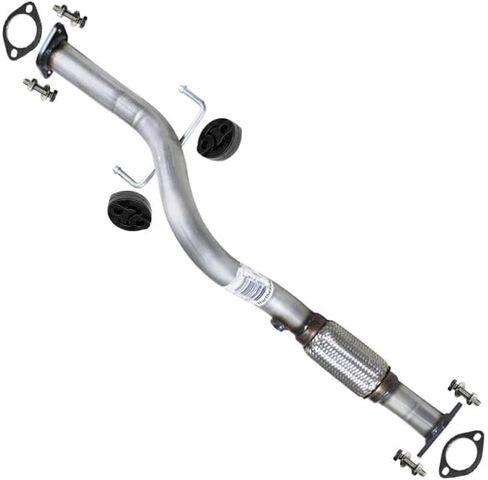 Exhaust Front Flex Pipe Compatible for 2006-2011 Hyundai Accent 1.6L | Stainless Steel | Northeastern Exhaust | Includes Gaskets, Hangers and Bolt Kit | Direct-Fit Replacement in Saudi Arabia