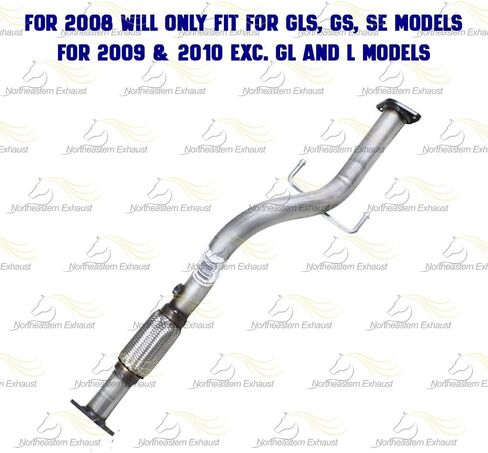 Exhaust Front Flex Pipe Compatible for 2006-2011 Hyundai Accent 1.6L | Stainless Steel | Northeastern Exhaust | Includes Gaskets, Hangers and Bolt Kit | Direct-Fit Replacement in Saudi Arabia