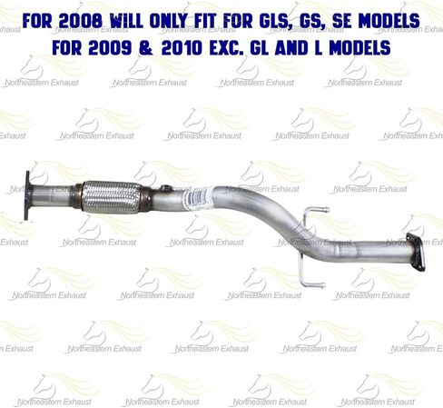 Exhaust Front Flex Pipe Compatible for 2006-2011 Hyundai Accent 1.6L | Stainless Steel | Northeastern Exhaust | Includes Gaskets, Hangers and Bolt Kit | Direct-Fit Replacement in Saudi Arabia