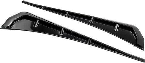 Hex Autoparts قطعتان من أغطية فتحات تهوية جناح السيارة الجانبية العالمية مع شريط مزدوج الجوانب، ملصقات على شكل واقي الطين باللون الأسود اللامع، زخرفة الجسم الخارجية اليسرى واليمنى لمعظم المركبات in Saudi Arabia