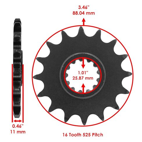 ضرس سلسلة محرك أمامي كالتريك متوافق مع Yamaha YZF R1 2015-2024/ R7 2022-2024 / FZ07 2015-2017 / FZ8 2010-2015 / FZ10 2017 in Saudi Arabia