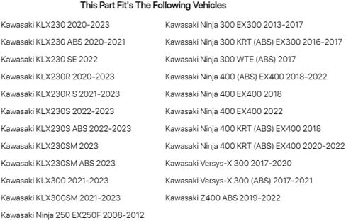 ضرس امامي 14 سن لكاواساكي KLX230R 2020-2025 in Saudi Arabia