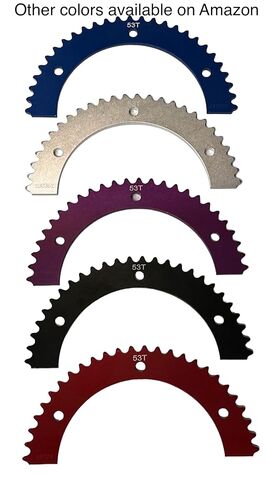 Split Aluminum Sprocket 53 Tooth for 35 Chain (Silver) in Saudi Arabia