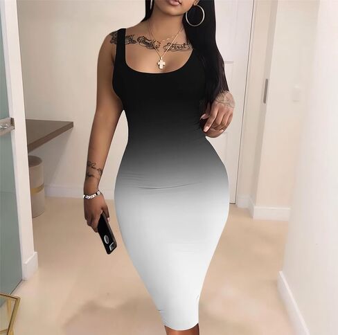 Women Midi Tank Dresses Casual Sexy Club Dress Summer in Saudi Arabia