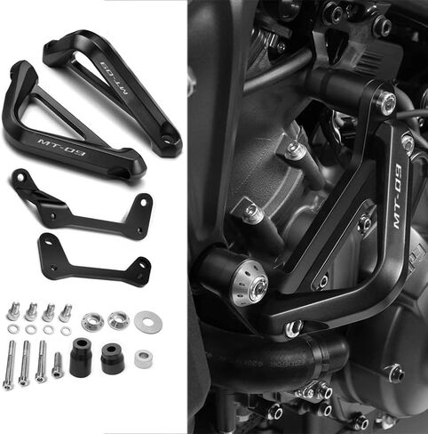دراجة نارية الطريق السريع تحطم القضبان محرك الحرس الوفير الإطار الجانبي المنزلق حامي خزان الوقود السقوط حماية بار ل MT-09 MT 09 SP Tracer 900 9 GT 2021 2022 (شعار) in Kuwait