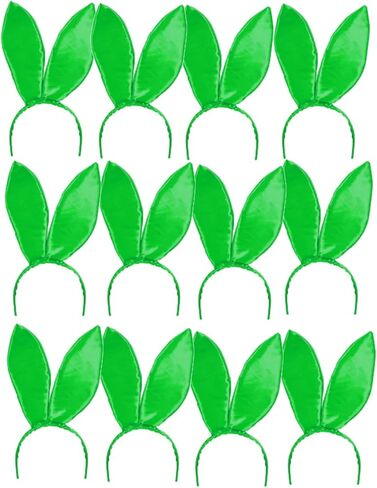 مجموعة من 12 قطعة من إكسسوارات الأزياء التنكرية لأرنب عيد الفصح باللون الأخضر مقاس 9.5 سم in Kuwait