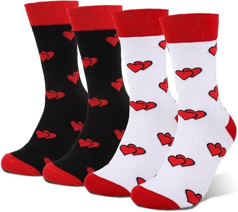 جوارب Pandahero المضحكة لعيد الحب - هدايا عيد الحب له ولها، هدايا عيد ميلاد فريدة للنساء والرجال in Kuwait