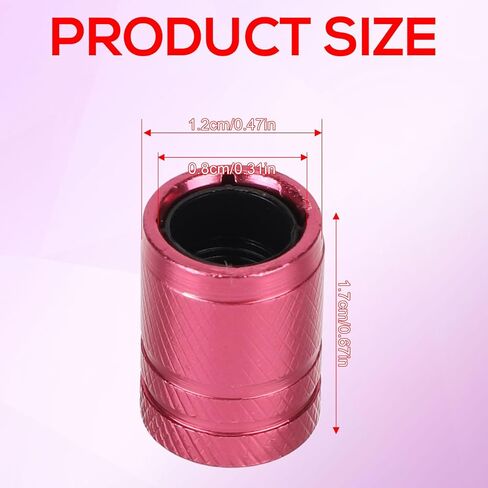 6pcs Pink Tire Valve Stem Caps, Aluminum Alloy Fashionable Pink Tire Valve Caps Weather Resistant Design Universal Fit for Car Motorcycle Bike Truck in Saudi Arabia