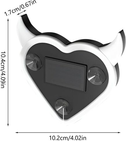 Solar Powered Car LED Ambient Light - Heart Shaped LED Neon Light for Rear & Side Windows, 6 Colors, Romantic Gift for Valentine's Day, Anniversary, Date Night in Kuwait