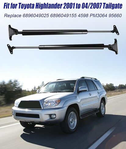 2Pcs Rear Liftgate Support Struts with Brackets Fit for Toyota Highlander 2001-2007, Tailgate Lift Supports Replace 68950-49025 4598, Trunk Shock in Saudi Arabia