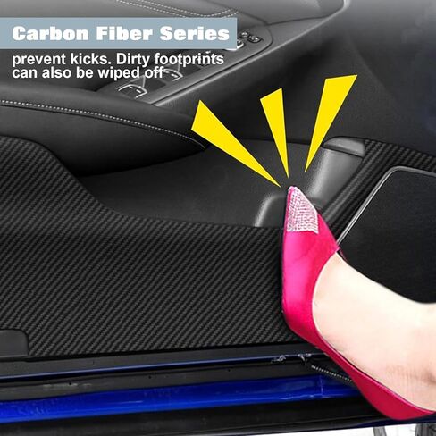 x xotic tech Car Door Anti Kick Pad Stickers Compatible with Honda Accord 10th Gen 2018-2022 Carbon Fiber Pattern Protector Guard in Saudi Arabia