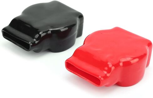 Battery Terminal Cover, 2Pcs Terminal Insulating Protector Top Post Universal Positive and Negative Cable Covers in Red and Black for Car Motorcycle Trucks in Saudi Arabia