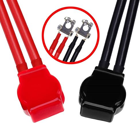Battery Terminal Cover, 2Pcs Terminal Insulating Protector Top Post Universal Positive and Negative Cable Covers in Red and Black for Car Motorcycle Trucks in Saudi Arabia