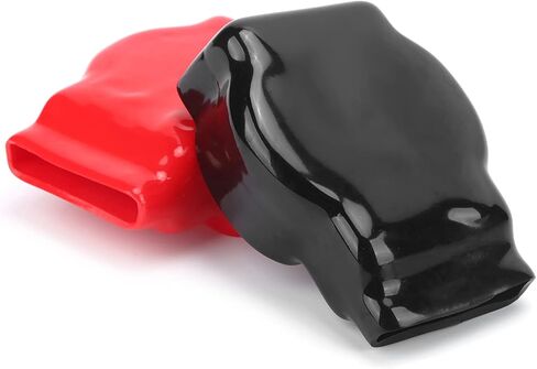 Battery Terminal Cover, 2Pcs Terminal Insulating Protector Top Post Universal Positive and Negative Cable Covers in Red and Black for Car Motorcycle Trucks in Saudi Arabia