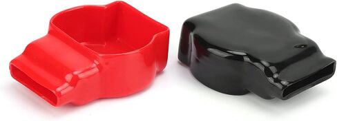 Battery Terminal Cover, 2Pcs Terminal Insulating Protector Top Post Universal Positive and Negative Cable Covers in Red and Black for Car Motorcycle Trucks in Saudi Arabia