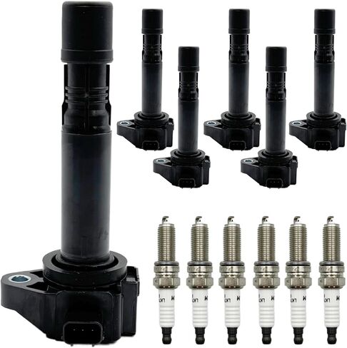 6pcs Ignition Coil and Spark Plugs Replacement Honda Accord 2013-2017, Pilot 2016-2019, Odyssey 2018-2019, Ridgeline 2017-2019, Crosstour & Acura RDX, TLX, RLX in Saudi Arabia