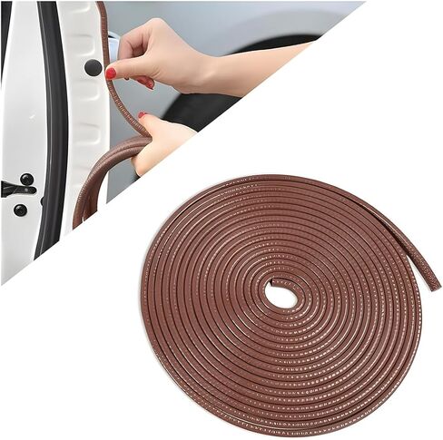 Car Door Protector Edge Guards, Universal Rubber Seal U Shape Car Door Protection, Aluminum Boat Edge Trim Guards No Glue Required, Exterior Accessories Fit for Most Cars (Orange/10FT) in Kuwait